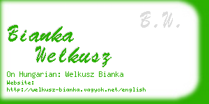 bianka welkusz business card